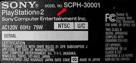 psn serial number scph 5501